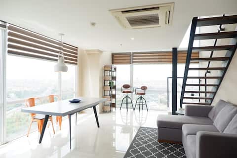 Contemporary loft unit with pool