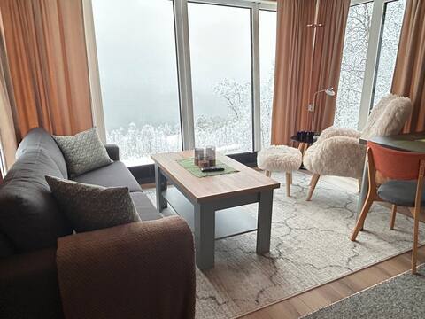 Successful Airbnb property: Newly-built small cabin with amazing views in Målselv