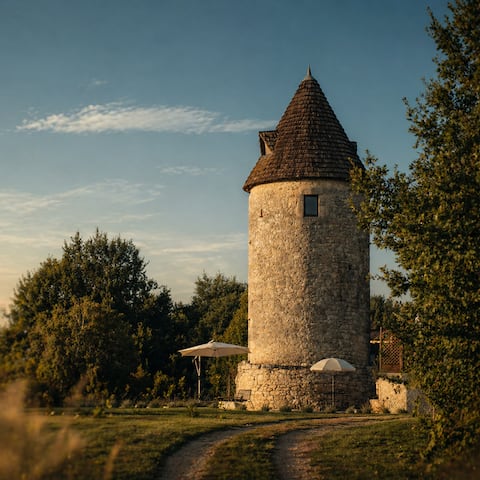 Romantic Windmill in the Vineyards