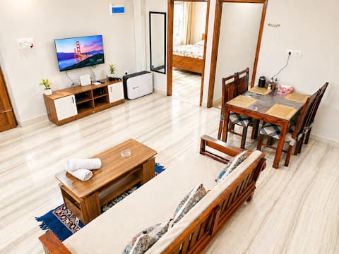 Nirmal Heights 102: Modern 2BHK | AC WiFi Parking