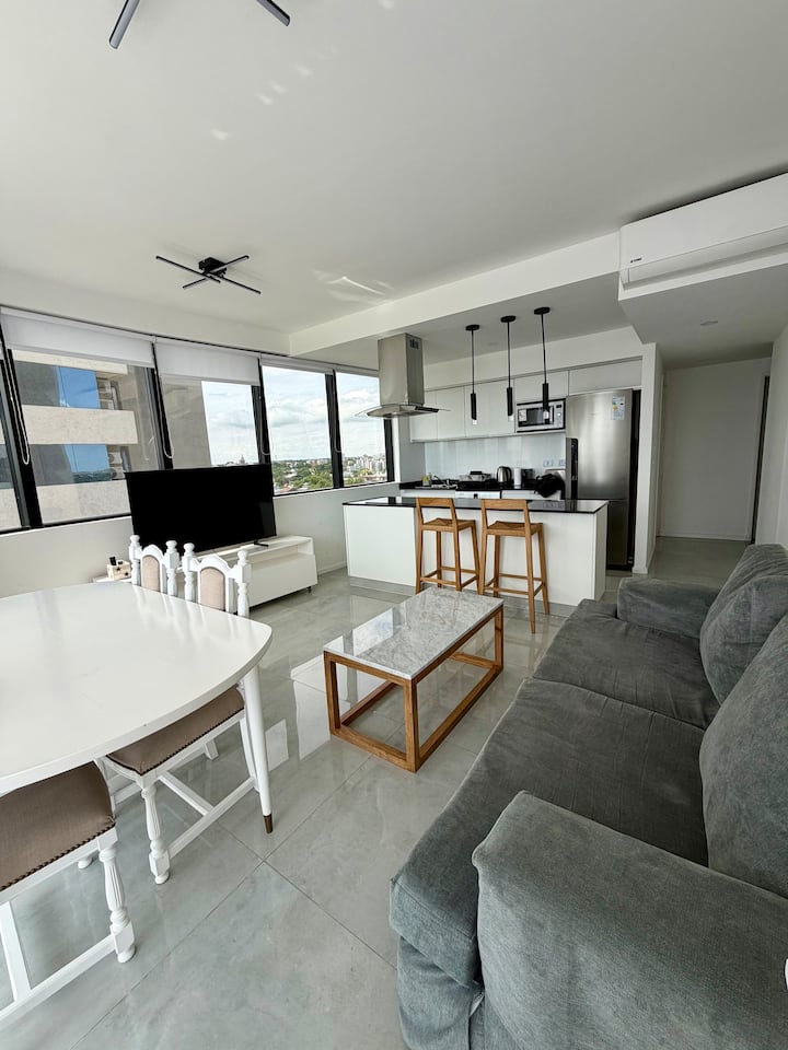 Apartamento de dois ambientes mobiliado em Tigre