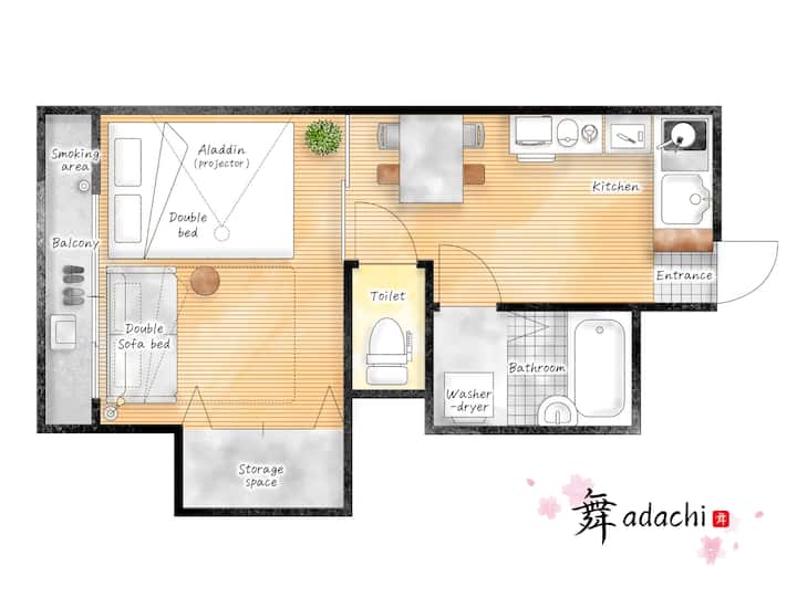 4 Guests｜2beds｜easy Access To Asakusa & Ueno - Tokyo