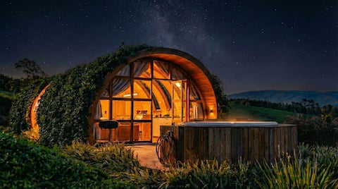 Cocoon overlooking the mountains