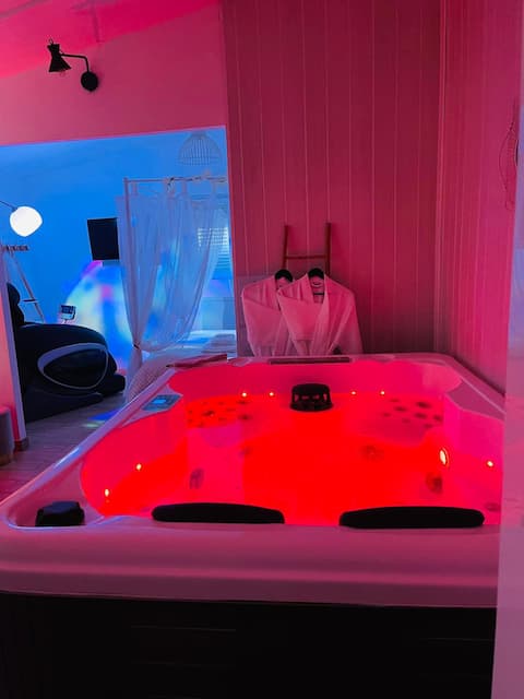 cozy jacuzzi independent studio private terrace