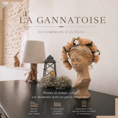“La Gannatoise”: Large Townhouse - Garden