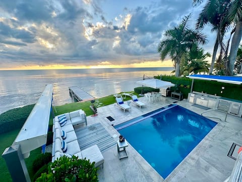 Ocean Front Luxury Villa with Pier and Heated Pool