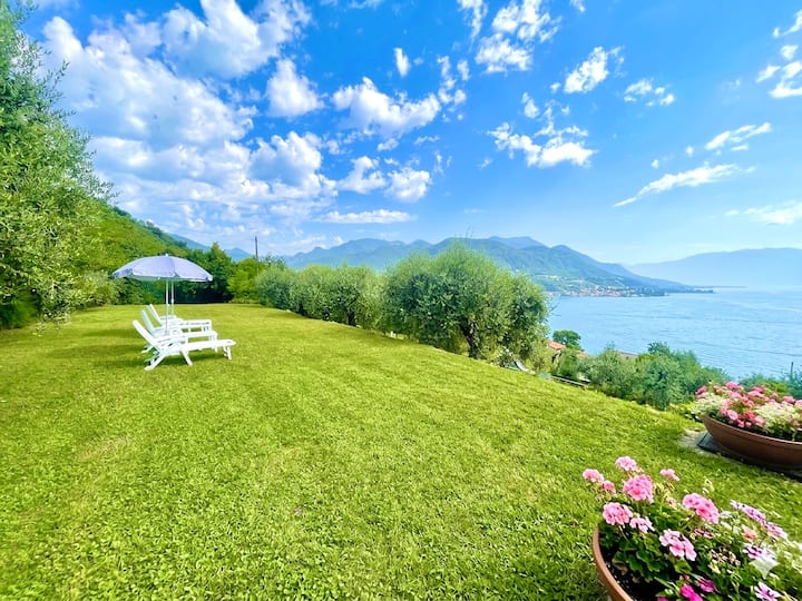 D1mora Fiorita - Villa Con Giardino E Vista Lago. - Moniga del Garda