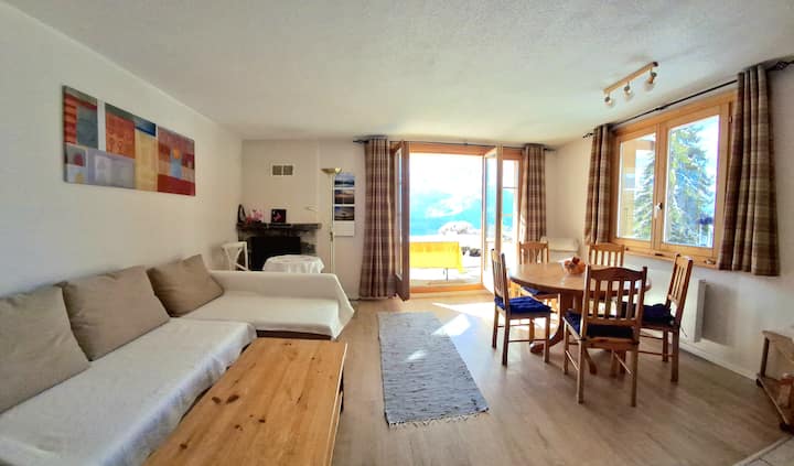 Beautiful Garden Apartment With Panoramic View - Leysin