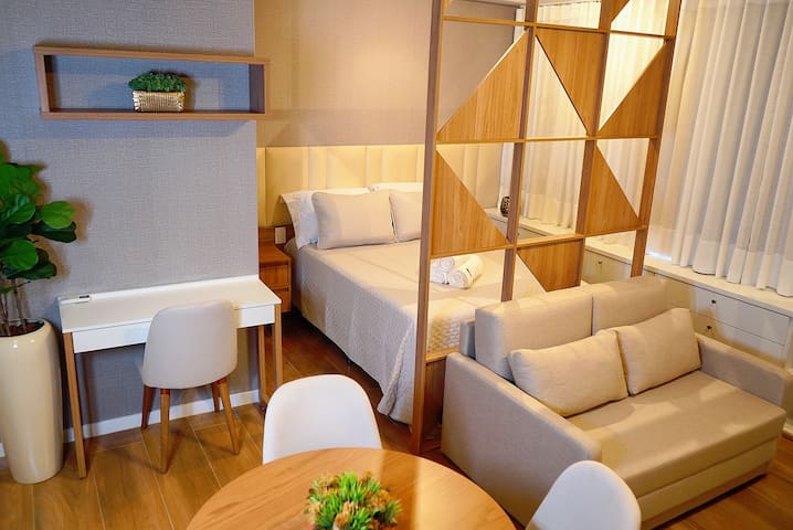 Entire home with 1 bedrooms in Ribeirão Preto - Flat exclusivo conforto e estilo