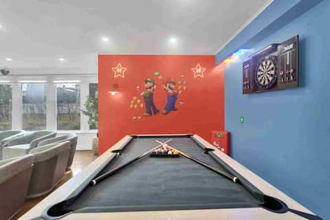 Fire & Fun | Luxe Stay w Pool, Hot Tub & Game Room