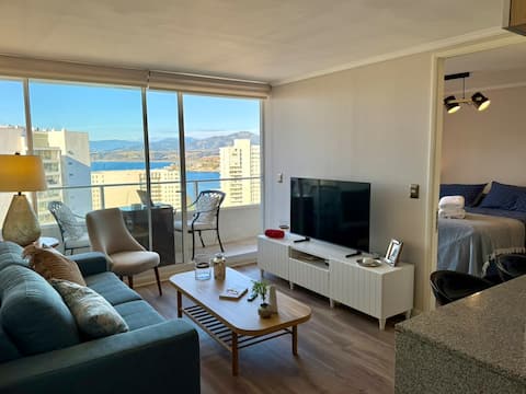 Successful Airbnb property: Dreamy Ocean View, Heated Pool, Terrace & Parking in Concón