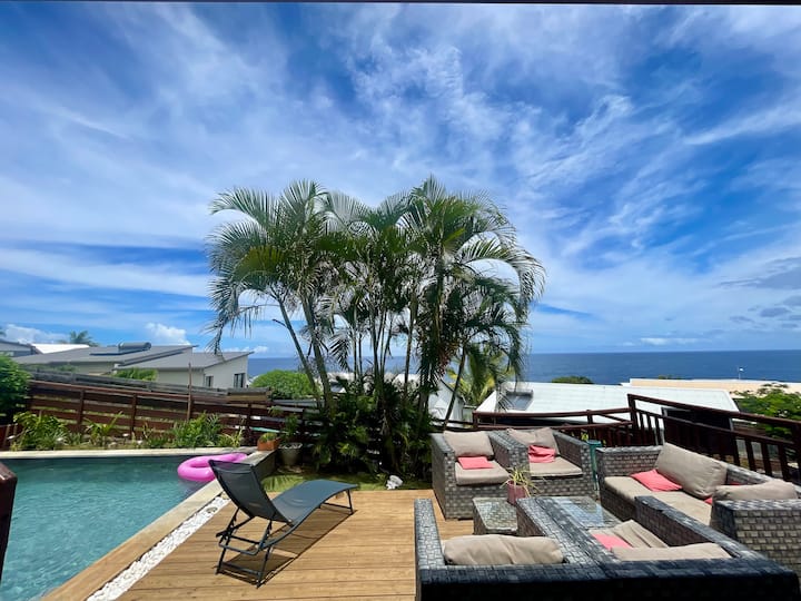 La Vigie, Maison Vue Mer Piscine - Saint-Pierre