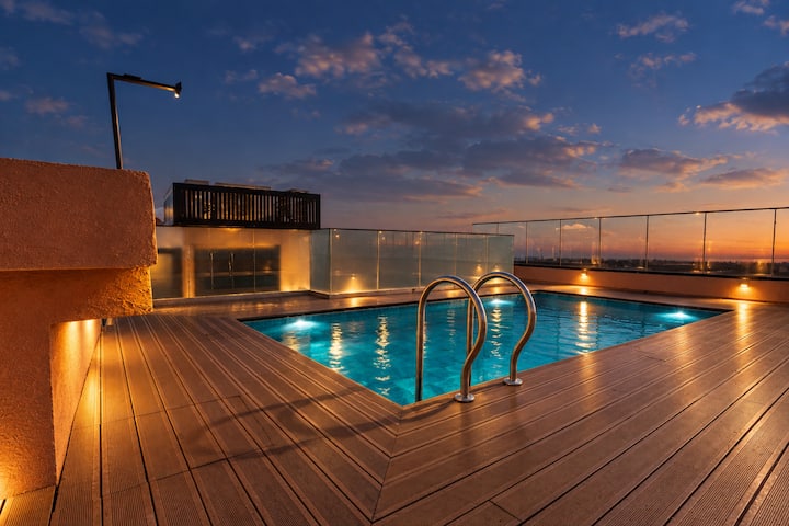 Marrakesh Rooftops Chic Beldi Apartment · Gueliz · Rooftop pool - Apartments for Rent in ...