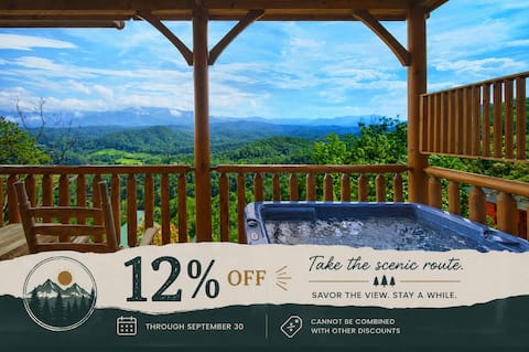 Romantic Hot Tub Cabin w/ View