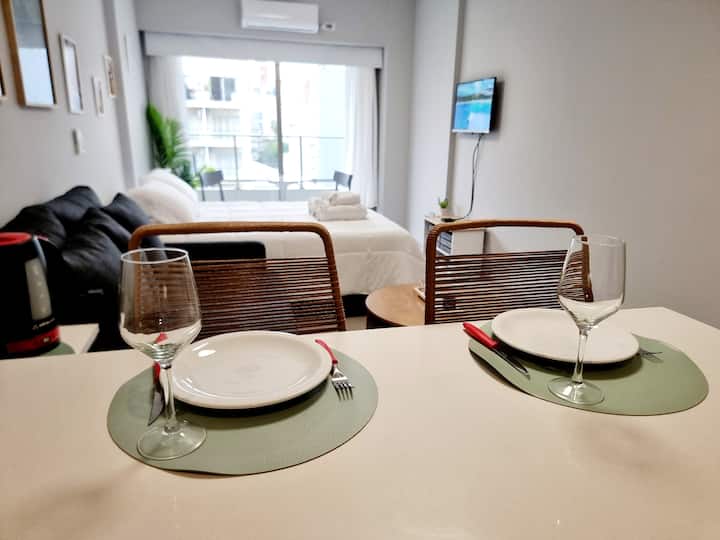 Monoambiente en Belgrano con pileta y jacuzzi