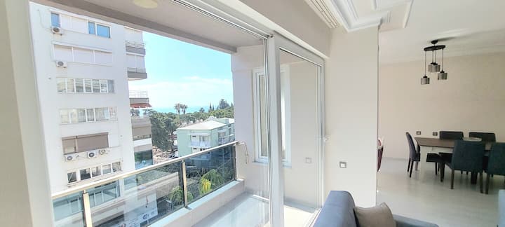 3 Centrally Located With Great Sea & Mountain View - Antalya