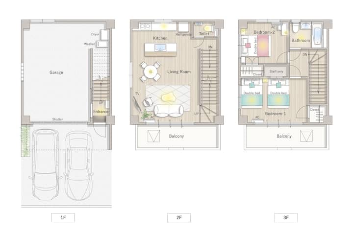 Quiet Family Stay｜hotel-like Comfort | 915 Sq Ft - Okinawa