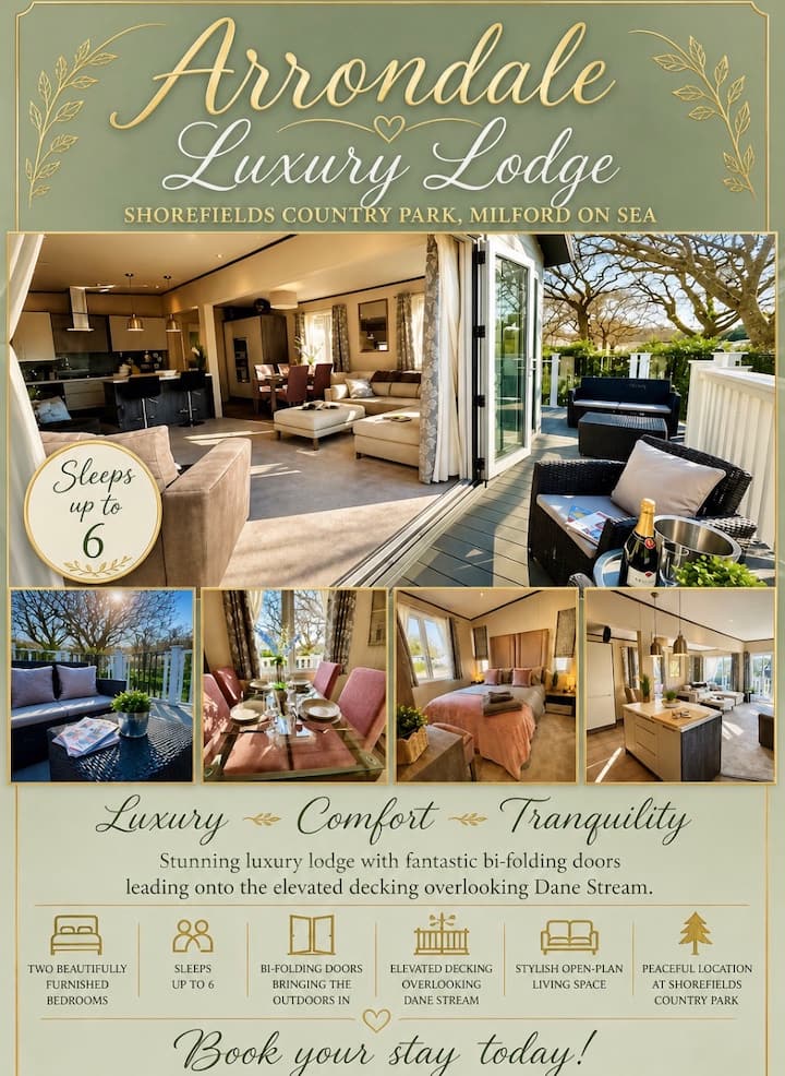 Arrondale High Spec Lodge Bi Fold Doors Shorefield - Lymington