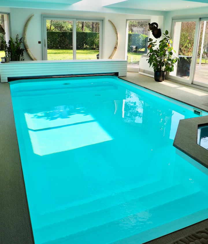 Indoor pool villa