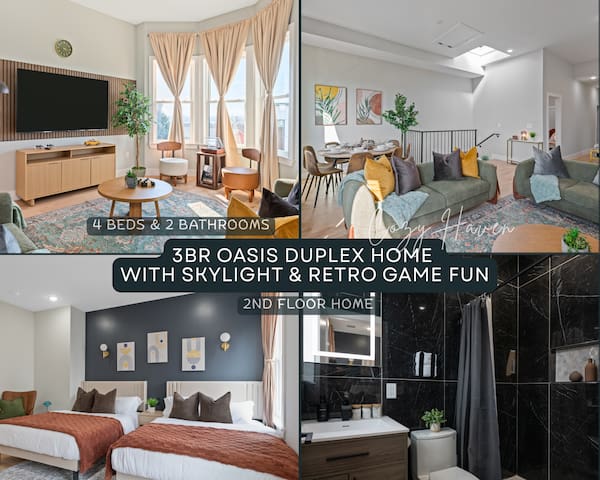 PATH+Bus Access 3BR Transit-friendly Retro game