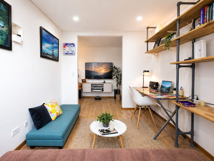 Ideal Remoto: Wifi + Escritorio + Bbq + Parking - Cajicá