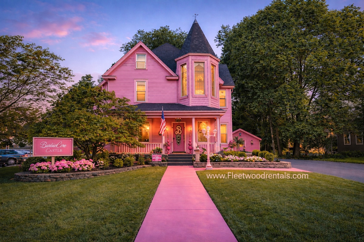 1/2 of the Barbiecore Castle with Hottub - Houses for Rent in