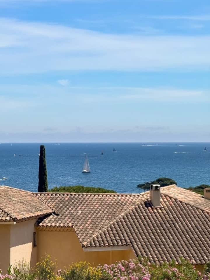 Studio Vue Mer Panoramique, Accès Plage, Piscine - Sainte-Maxime