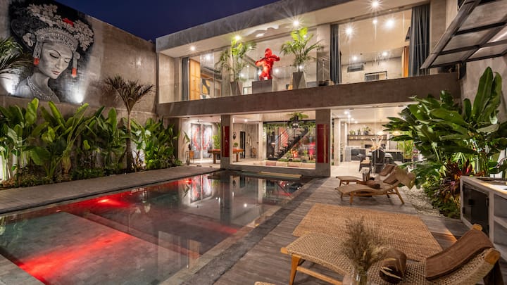 Artistic 4bd Villa With Private Pool & Jungle Vibe - Bali