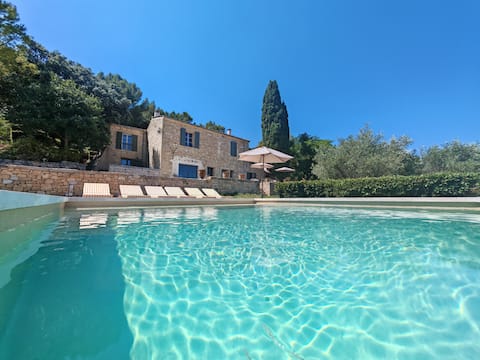 Mas de Montanari • Swimming pool • View of Sommières •