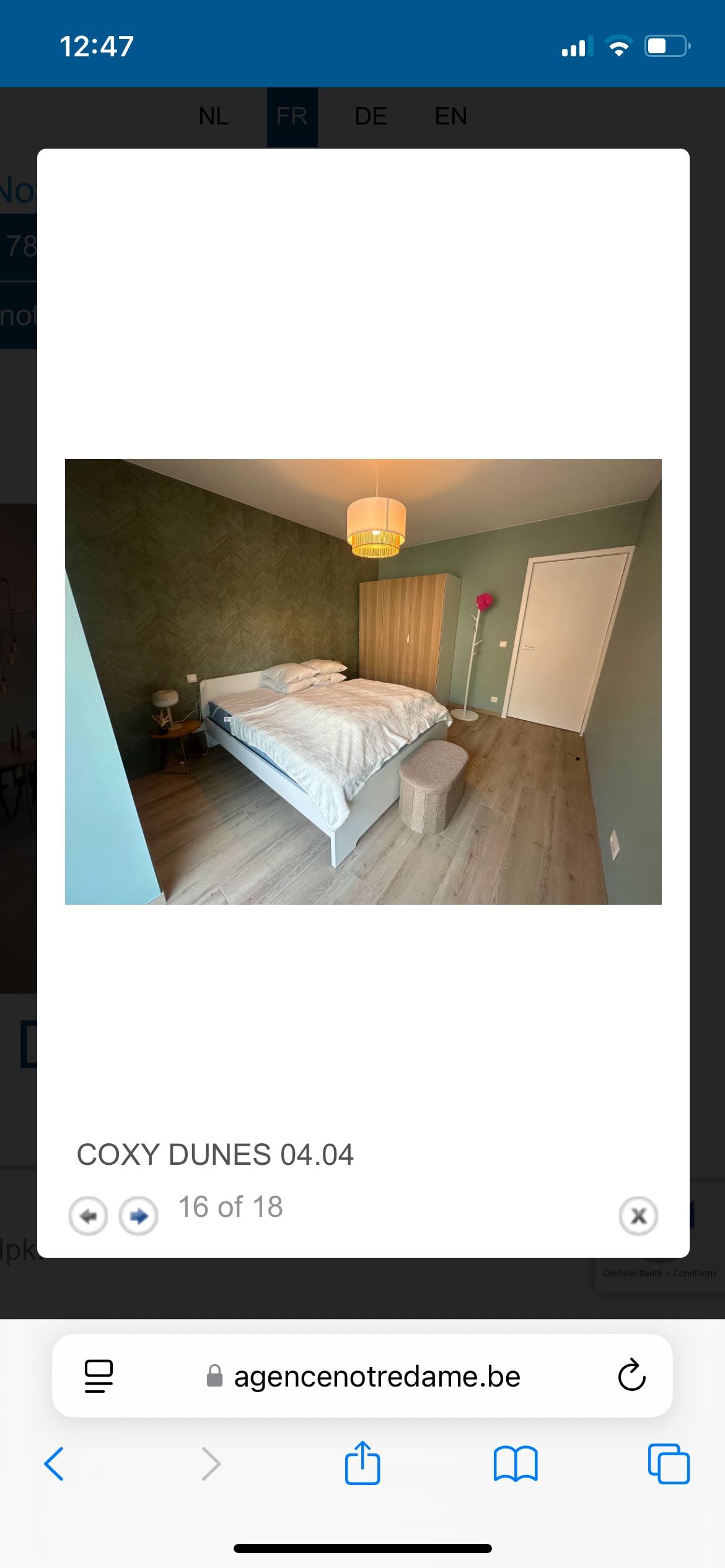 Popular Airbnb listing: Appart 2ch 30 m digue , double garage , terrasses in Koksijde