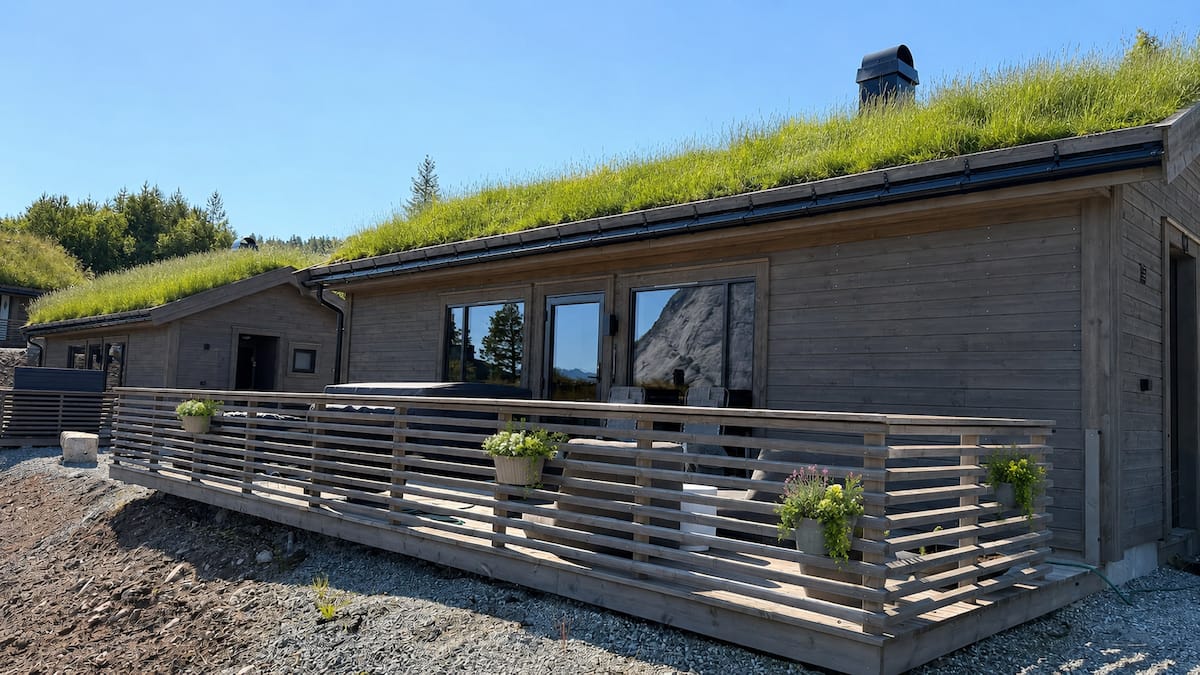 Hytte Brokke - utsikt over fjellet