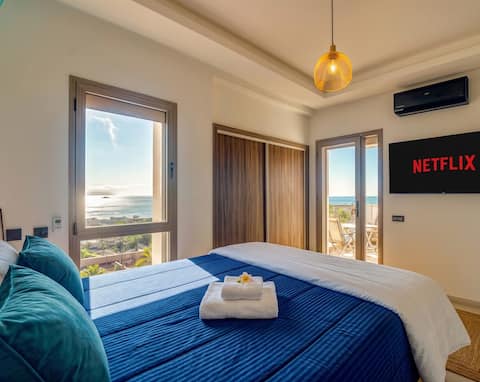 Stunning Sea View Apt in Anza | Fast Wi-Fi