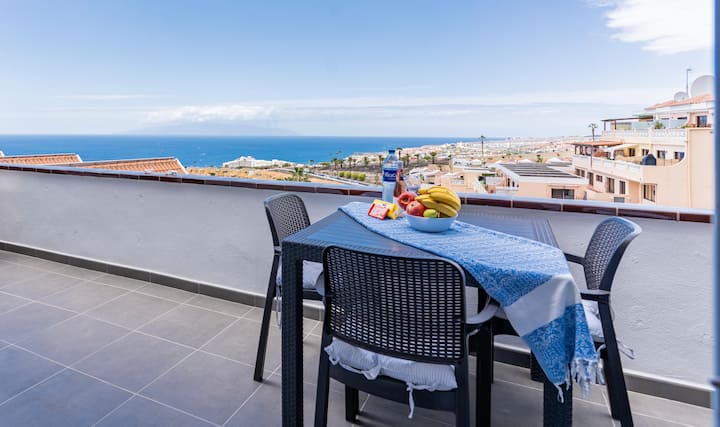 Luminoso Apto Con Terraza, Vistas Mar Y Aire Ac - Costa Adeje