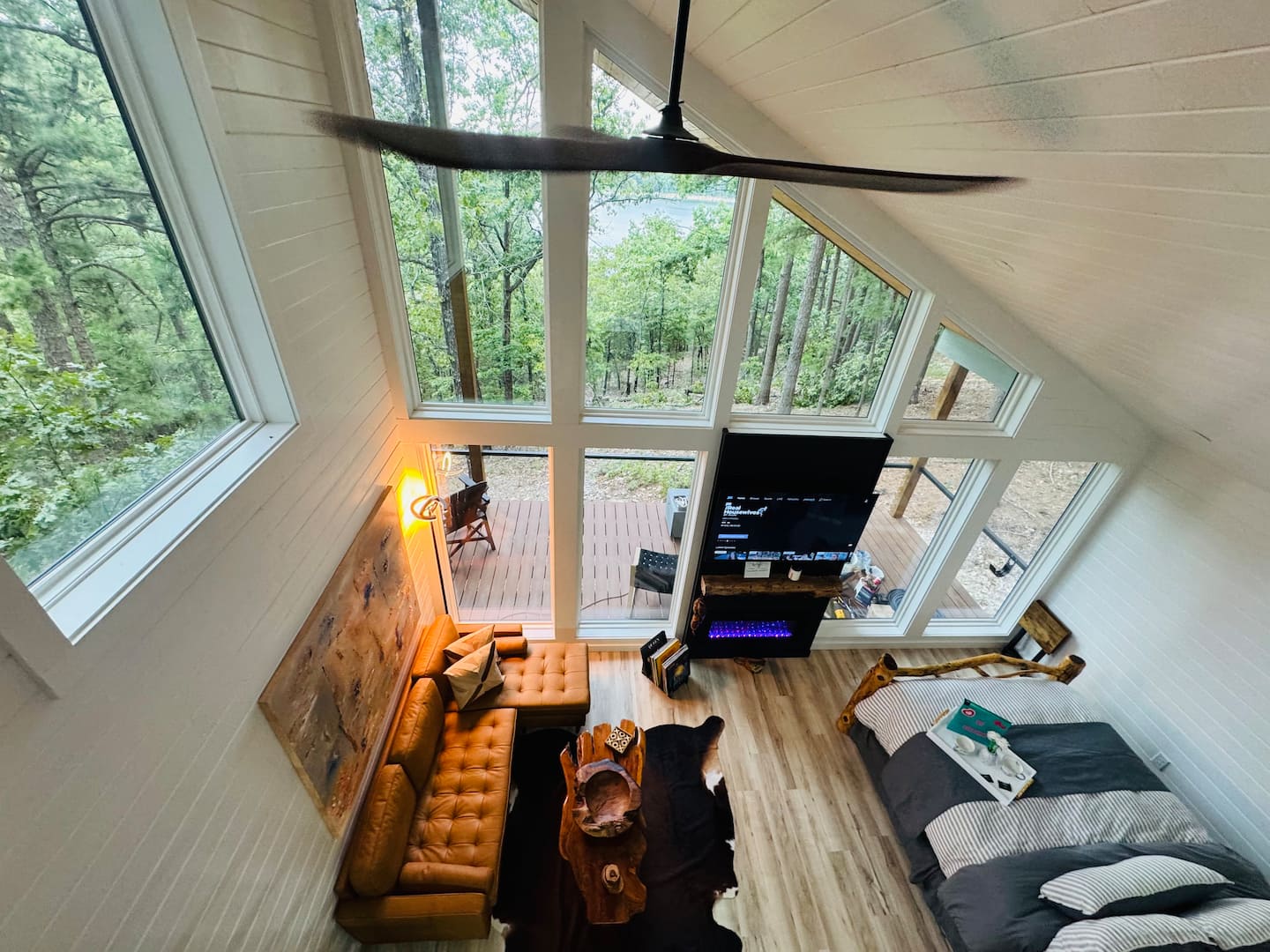 Upstairs loft overlooking the living room