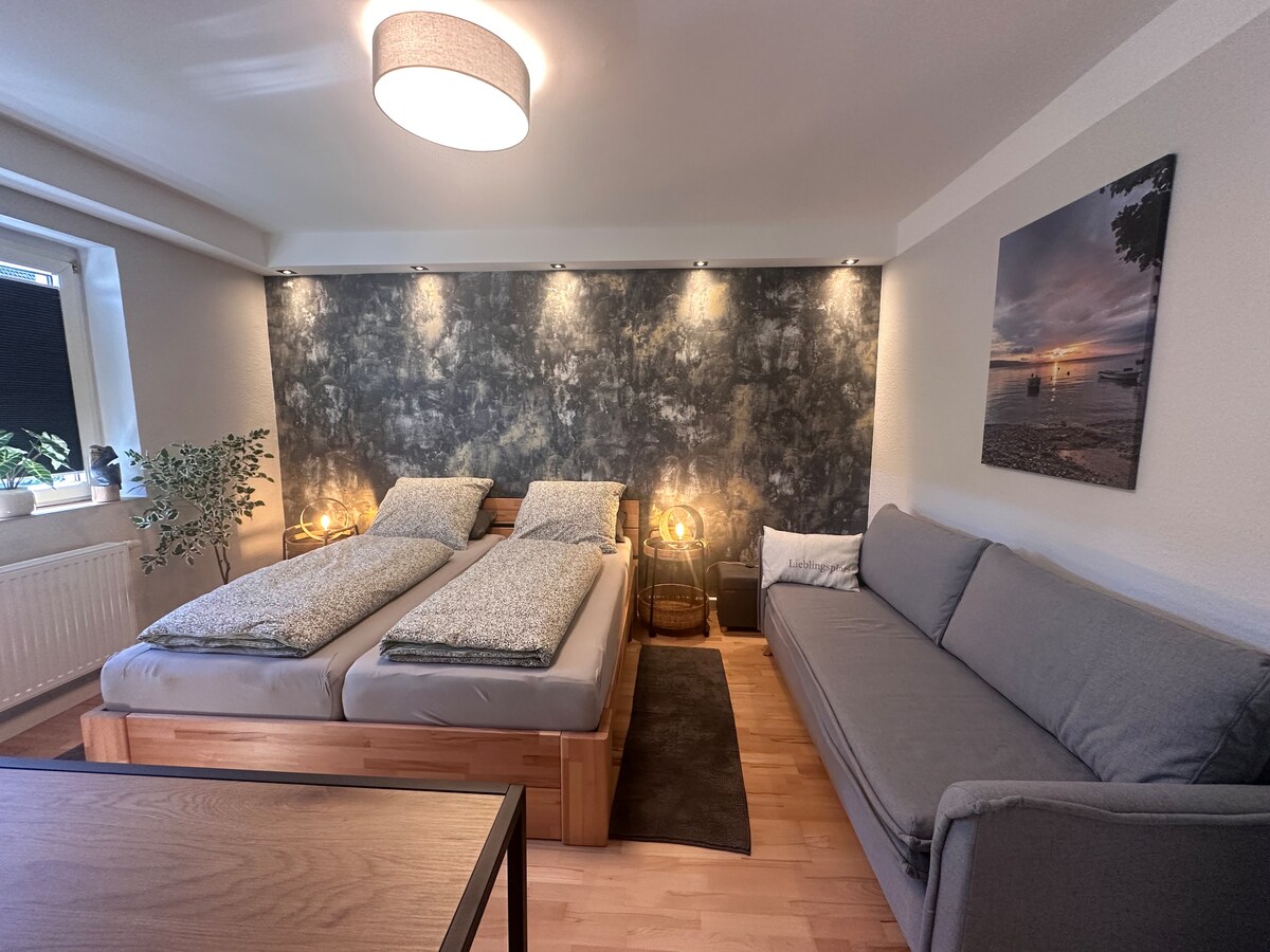 Popular Airbnb listing: Apartment with a feel-good bath and steam sauna in Dümpten