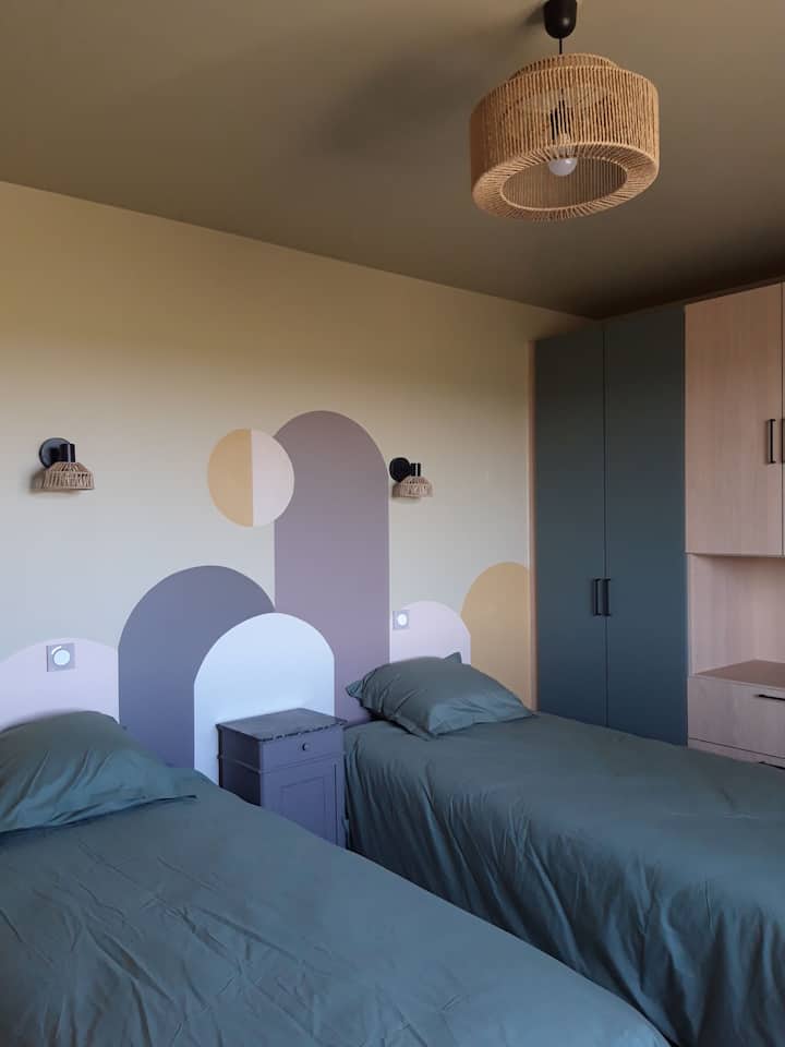 chambre option 2 lits de 90 x 200