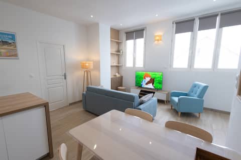Top performing Airbnb: Apartment sleeps 6/2 bedrooms/Private parking/300 m from the beach in Berck