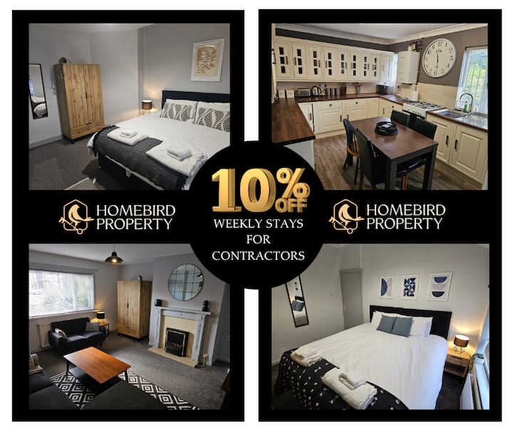 25% Off Monthly Stays| 3-br | Private Parking - Leeds