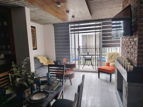 Popular Airbnb listing: "Modern Rustic Cabin/ Roof Garden and Fogatero in Mazamitla