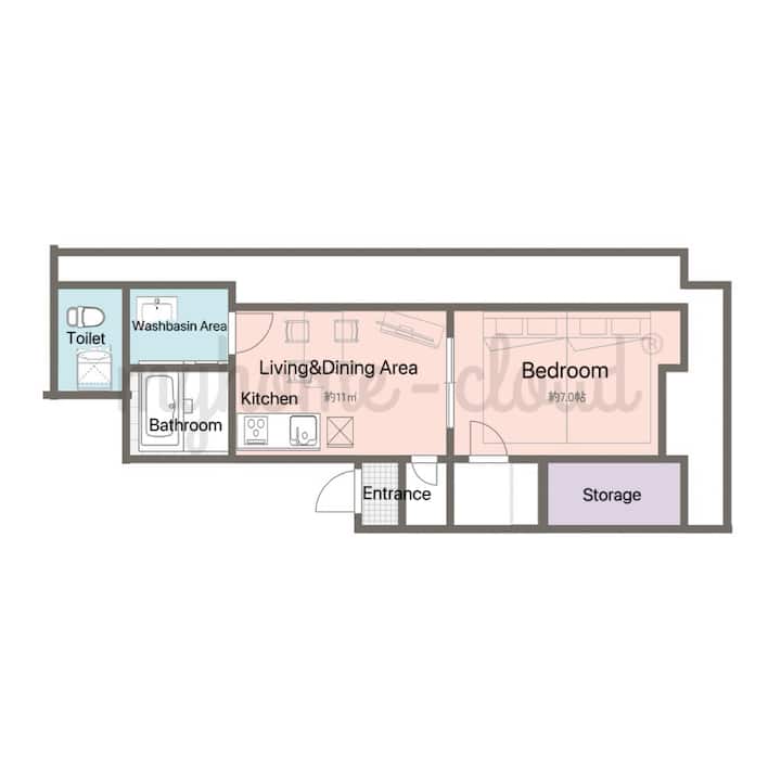 渋谷・新宿・原宿アクセス抜群！/駅徒歩3分/36㎡/ダブルベッド2台/静かな住居/コンビニ2分/4f - Shibuya
