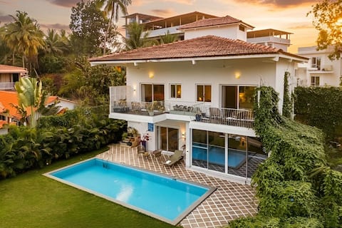 5BHK Villa Serenity+Pvt Pool+Wifi@Mandrem NorthGoa