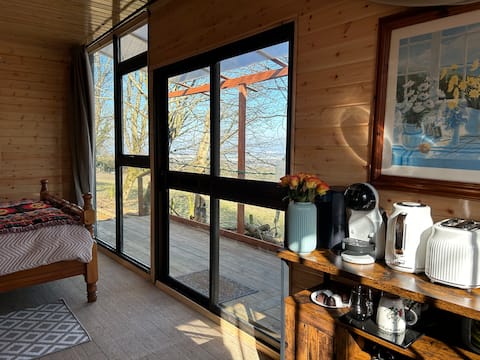 Farm stay cabin in the woods