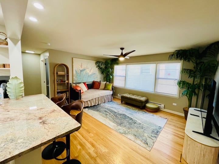 2 KNG bedrooms & free parking, by O’Hare/Allstate
