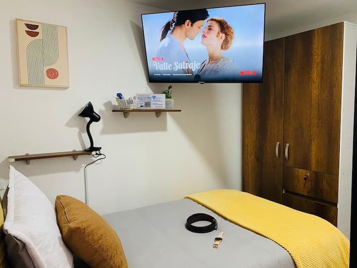 Although the bed is for one person, you'll find it spacious and comfortable enough for a great night's sleep.