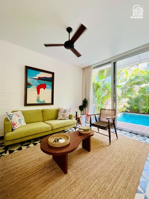 2BHK Luxury Villa with Pvt Pool by evaddo stays