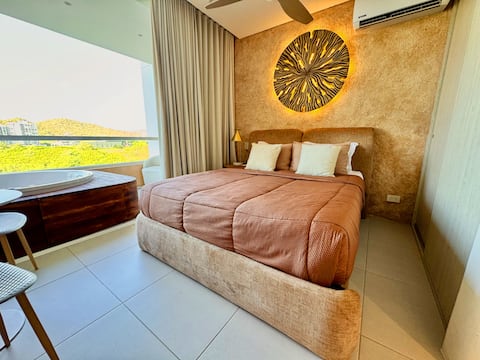 Popular Airbnb listing: Suite with Private Jacuzzi, Reserve and Sea View in Santa Marta