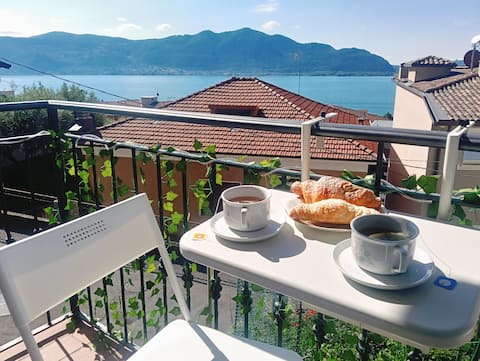 Charming apartment with balcony and lake view