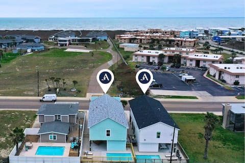 Sleeps 24 | 2 Homes, Walk to Beach, Private Pools!