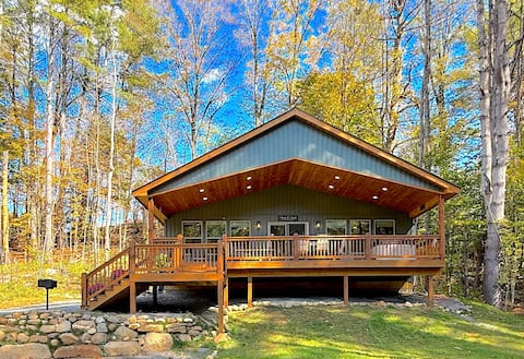 NEW! River Front ADK Home with Hot Tub!