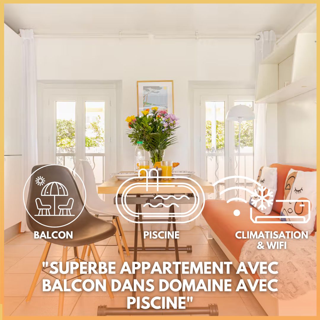 Villa Divona • T2, balcon & piscine